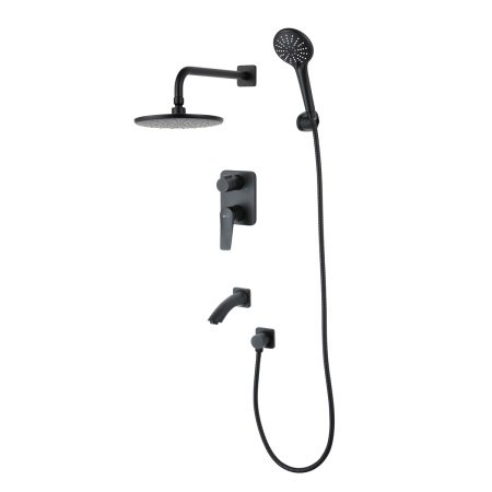 Встраиваемая душевая система Lemark Bronx LM3722BL черный матовый