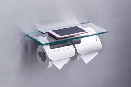 Держатель туалетной бумаги Rush Edge ED77132 двойной Хром