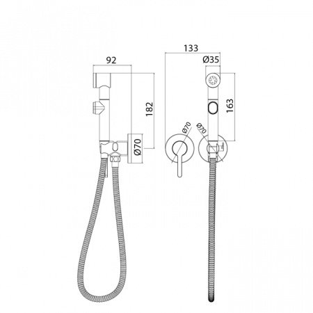 Гигиенический душ со смесителем IDDIS AXESBR2i08 хром