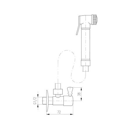 Гигиенический душ без смесителя Rav Slezak MORAVA MK548, хром