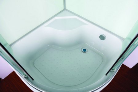 Душевая кабина Esbano ESKB100CRB 100x100x210см, профиль хром матовый, стекло рифленое