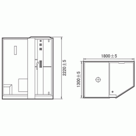 Душевая кабина Orans 89103LB 180x130x220 профиль черный, стекло прозрачное