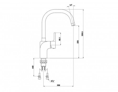 Смеситель для кухни Timo Polo 0166FN-U chrome хром