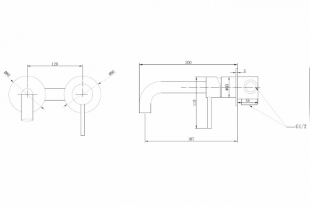 Смеситель ABBER Wasser Kreis AF8112G для раковины скрытого монтажа, золото матовое