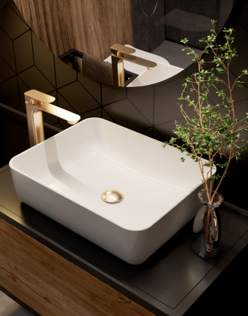 Смеситель для раковины AQUAme Monza AQM6314BG золото матовое