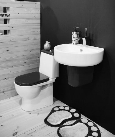 Унитаз Sanita Luxe Best Luxe SL DM Black BSTSLCC06100522 Белый с бачком и черным сиденьем Микролифт