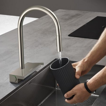 Смеситель для кухни Hansgrohe Aquno Select M81 73831800 нержавеющая сталь