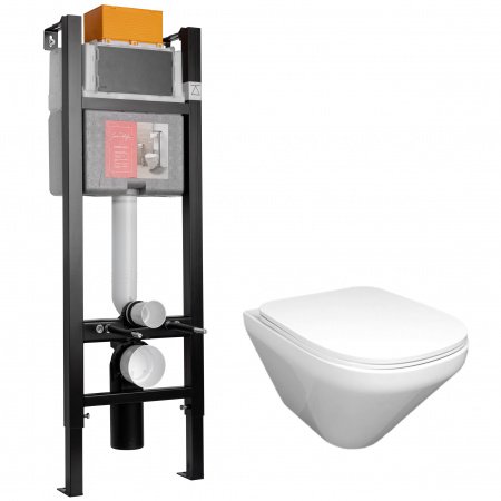 Комплект унитаза с инсталляцией Jacob Delafon Modern Life E21774RU-00 с сиденьем микролифт