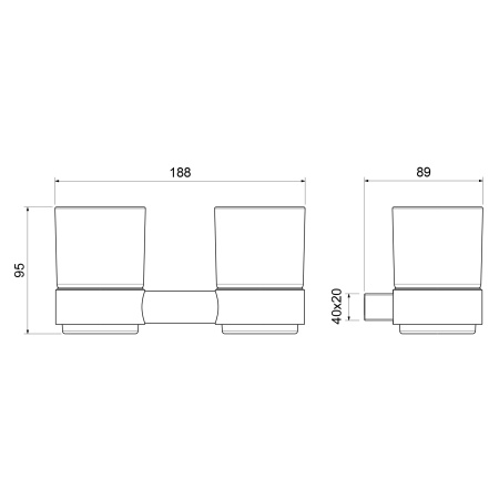 Стакан для ванной Timo Luiro 18534/00 хром