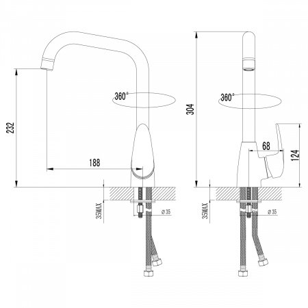 Смеситель для кухни Lemark Pramen LM3305C хром