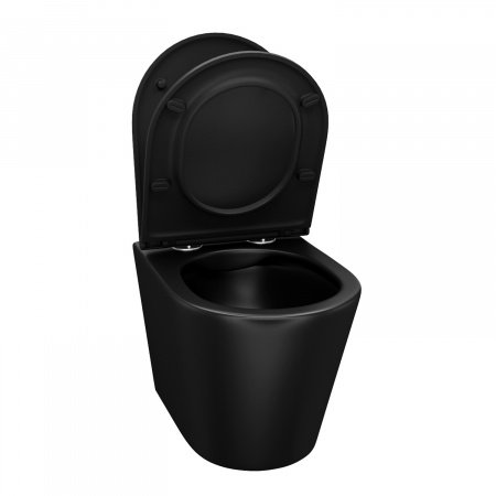 Унитаз подвесной IDDIS Calipso CALR3BMi25 черный матовый, с сиденьем микролифт