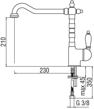 Смеситель для кухни Nobili Antica AT18113CR Хром
