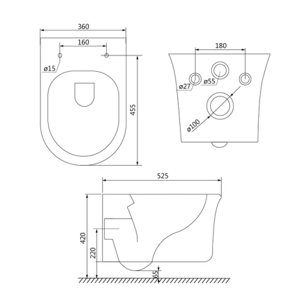 Унитаз подвесной IDDIS Sena SENRDSEi25 белый, с сиденьем микролифт
