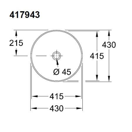 Раковина накладная 43см Villeroy & Boch Artis 417943BCW0 голубой