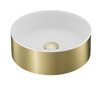 Раковина накладная 36см Benesque Lumiere 3001010104 латунь брашированная