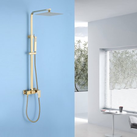 Душевая стойка со смесителем ABBER AF8220G золото матовое