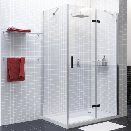 Душевой угол WasserKraft Aller 10H06RBM 120x80x200, профиль черный матовый, стекло прозрачное