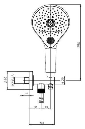 Душевой гарнитур Bossini Syncronia C12033.030 хром