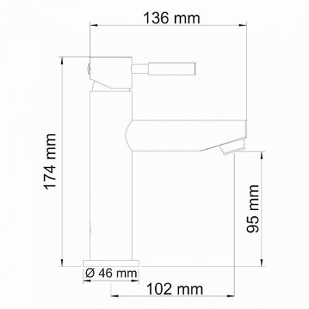 Смеситель для раковины WasserKraft Main 4104 хром