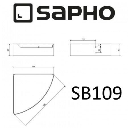 Полка Sapho SAMBA SB109 хром