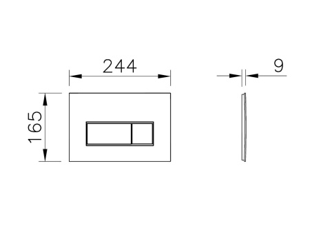 Кнопка смыва Vitra Root Square 740-2395 никель