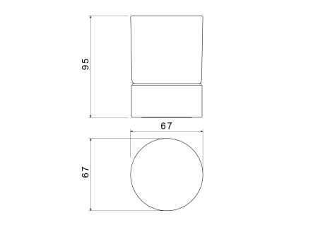 Стакан для ванной настольный Aquatek Лира AQ4428MB черный матовый