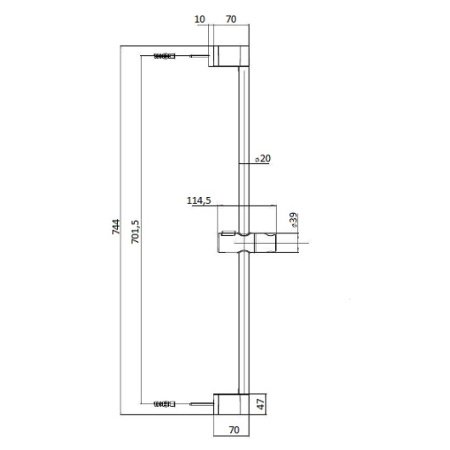 Душевой гарнитур Bossini Syncronia DE8008.030 хром