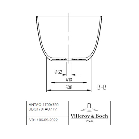 Квариловая ванна Villeroy & Boch Antao 170х75 UBQ170TAO7V-01 alpin