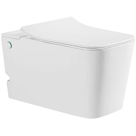 Унитаз подвесной с импульсным смывом SantiLine SL-5032 белый, с сиденьем микролифт (инсталляция в комплекте)