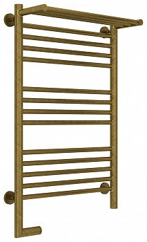 Полотенцесушитель электрический Сунержа Богема с полкой 2.0 80х50 состаренная бронза, подключение левое