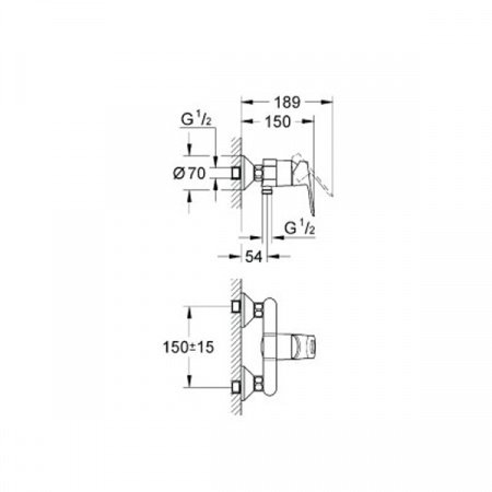 Смеситель для душа Grohe BauLoop 23340000 хром