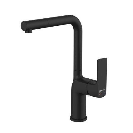 Смеситель для кухни Lemark Ursus LM7205BL черный матовый