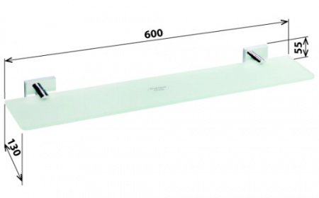 Полка стеклянная Bemeta Beta 132102042 Хром