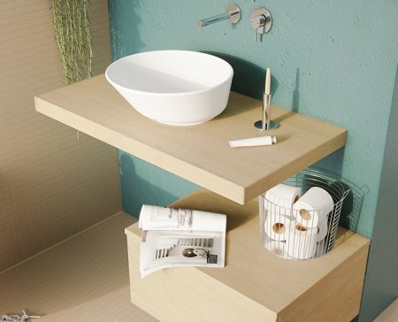 Раковина накладная 38см Vitra Geo 7421B003-0016 белый