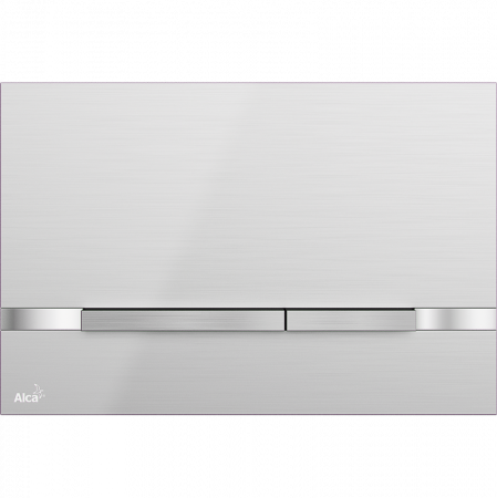 Кнопка смыва AlcaPlast Flat STRIPE-INOX алюминий матовый