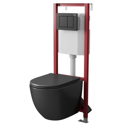 Готовое решение для подвесных унитазов D&K DI8540116 с черной клавишей