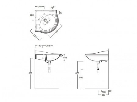 Раковина Simas Arcade AR884