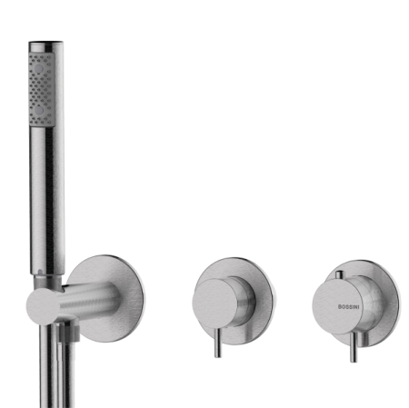 Термостат для душа на 2 потребителя Bossini Nobu INZ227.075 матовая нерж. сталь