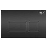 Кнопка смыва для унитазов D&K Berlin DB1439025 черный матовый