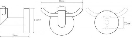 Крючок для полотенец Bemeta Omega 104206032 Глянец