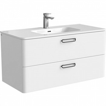 Тумба с раковиной Iddis Brick 100 подвесная Белая