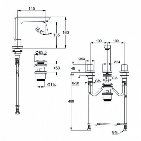 Смеситель для раковины Kludi Ameo 413930530 хром