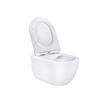 Унитаз подвесной безободковый Vincea Evo VT1-34 белый, с сиденьем микролифт