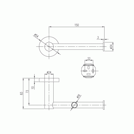 Держатель туалетной бумаги Villeroy & Boch Elements-Tender TVA15101400061 хром