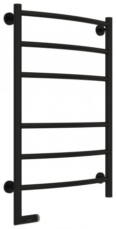 Полотенцесушитель электрический Сунержа Галант 2.0 80х50 черный матовый, подключение левое