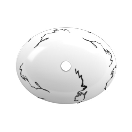 Раковина накладная 51см Point Артемида PN43151WB белый с рисунком