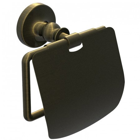 Держатель туалетной бумаги Rush Crete CR35111 с крышкой Бронза