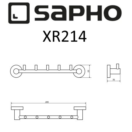 Полотенцедержатель Sapho X-ROUND XR214 хром
