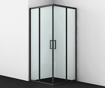 Душевой угол WasserKraft Dill 61S03 90x90x200, профиль черный, стекло прозрачное