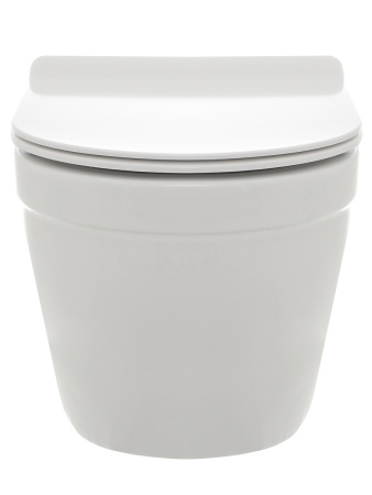 Унитаз подвесной безободковый AQUAme AQM2006 белый, с сиденьем микролифт